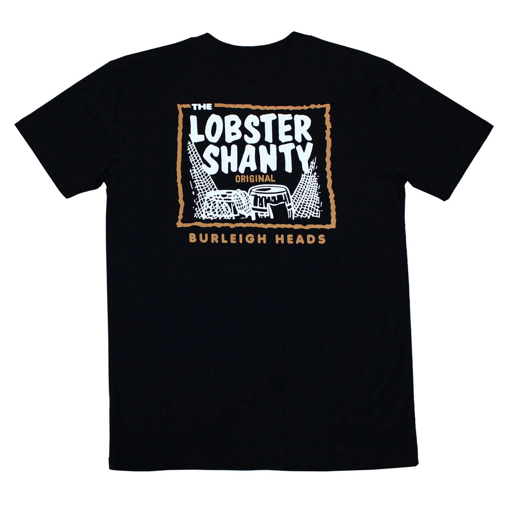 Classic Logo Black Tee by Lobster Shanty