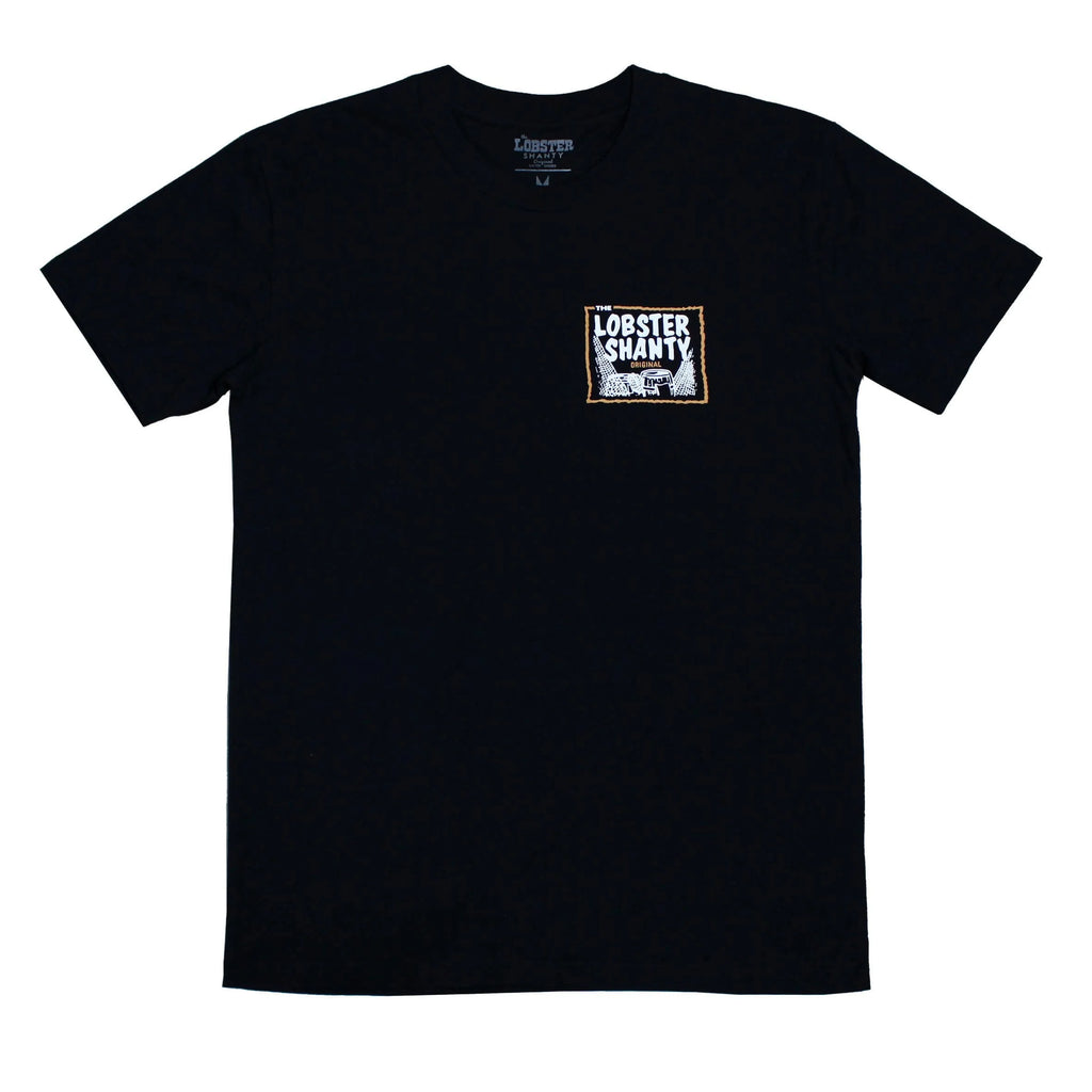 Classic Logo Black Tee by Lobster Shanty
