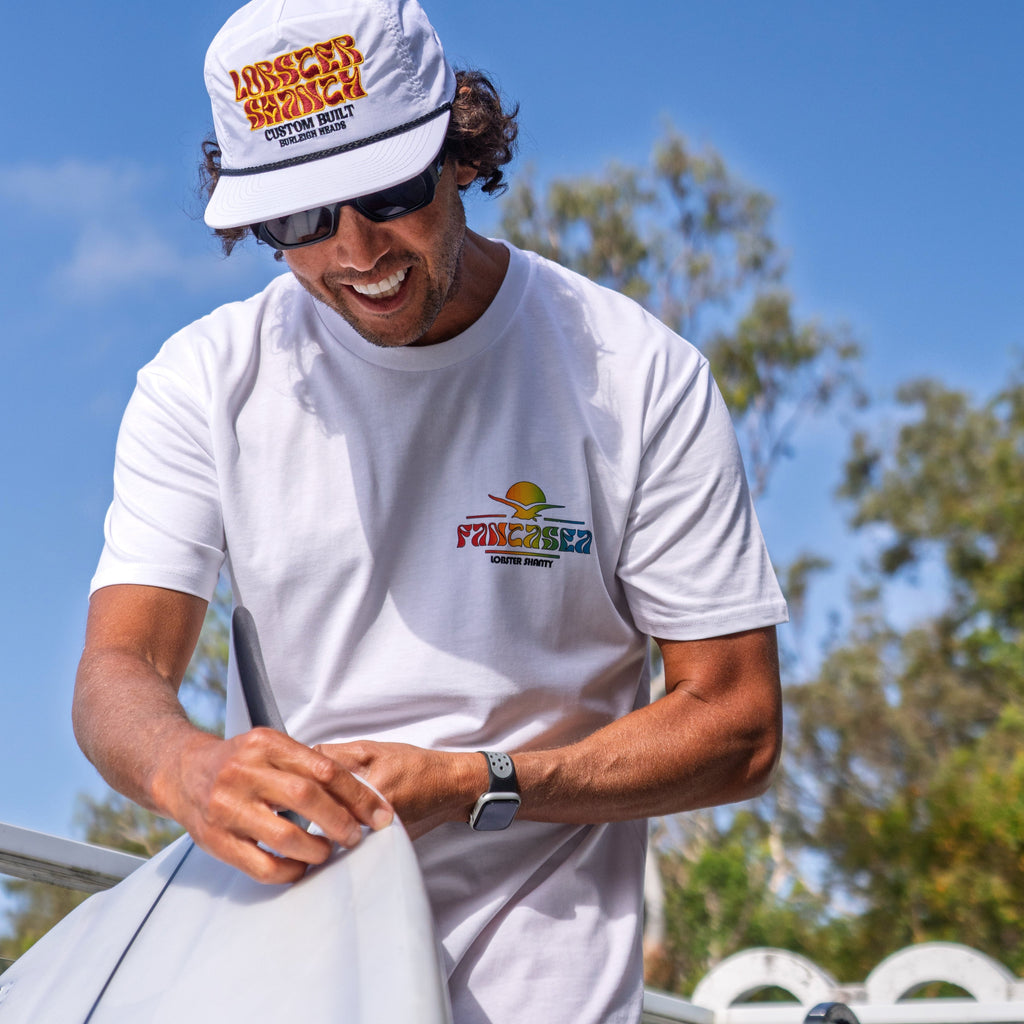 Shape Shifter White Surf Cap by Lobster Shanty