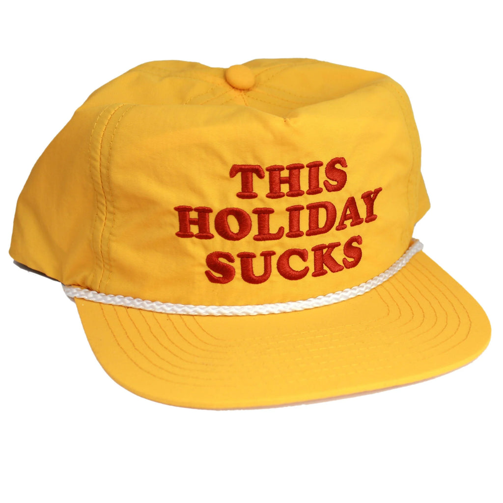 This Holiday Sucks Yellow Cap by Lobster Shanty