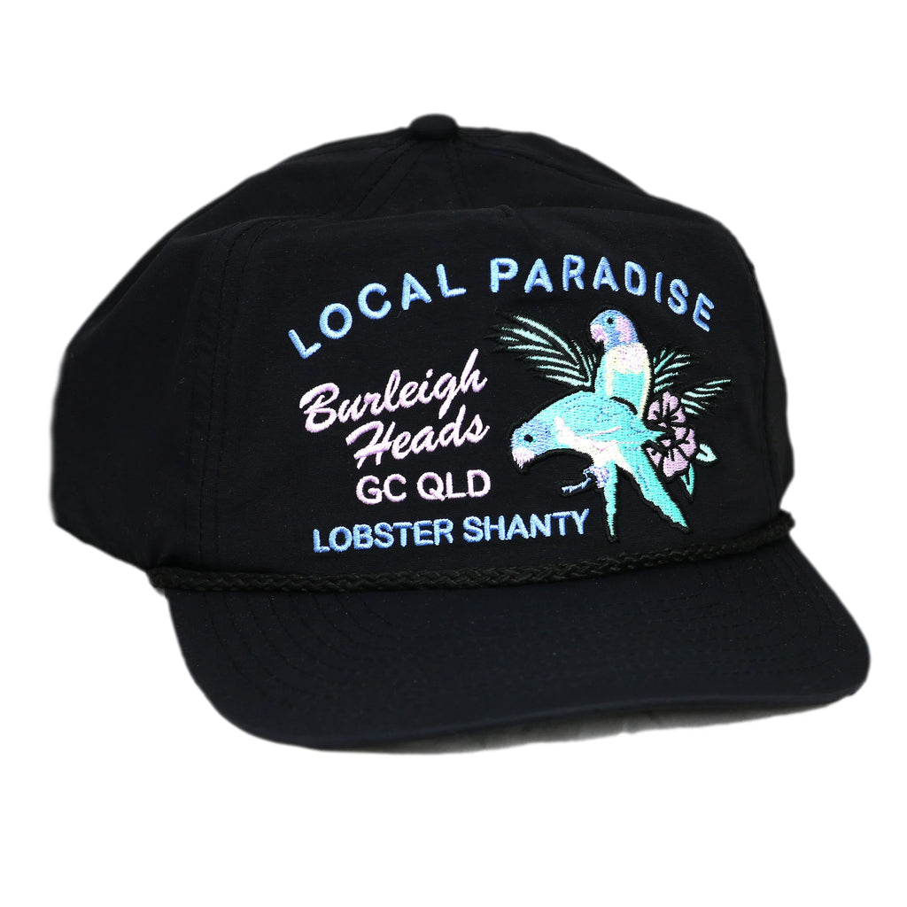 Local Paradise Black Surf Cap by Lobster Shanty