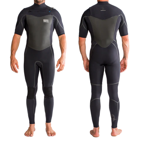 2x2 Tuxe Short Sleeve Chest Zip Steamer by Independent Surf Co.