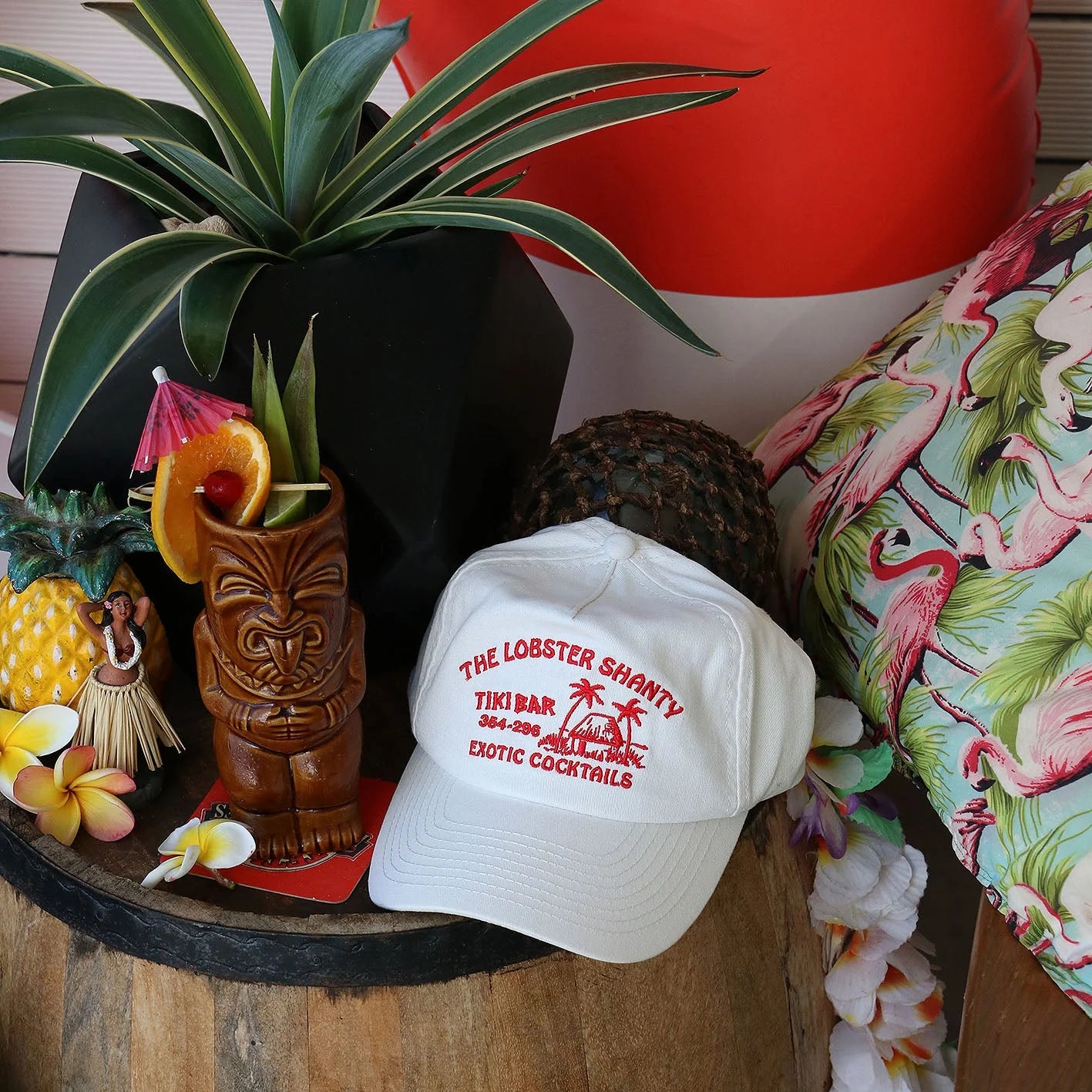 Tiki Bar White Cap by Lobster Shanty