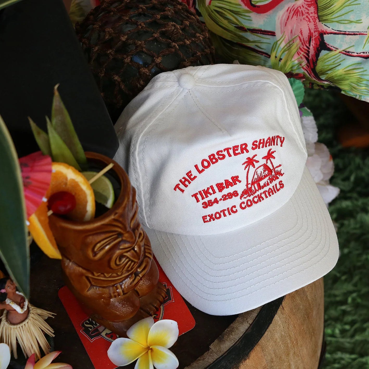 Tiki Bar White Cap by Lobster Shanty