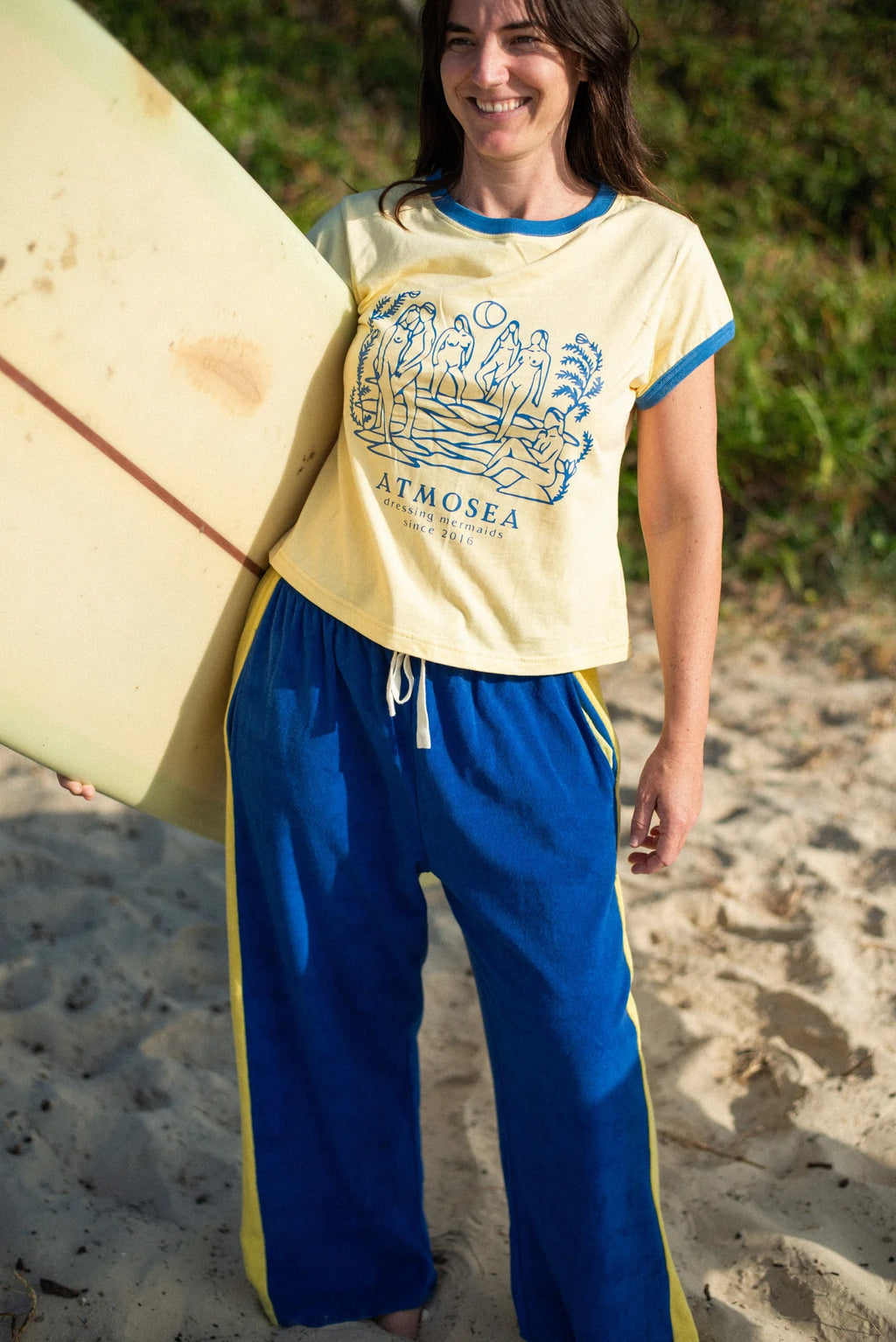 Dressing mermaids, by Filippa Edgehill Artist Cap Sleeve Tee by Atmosea