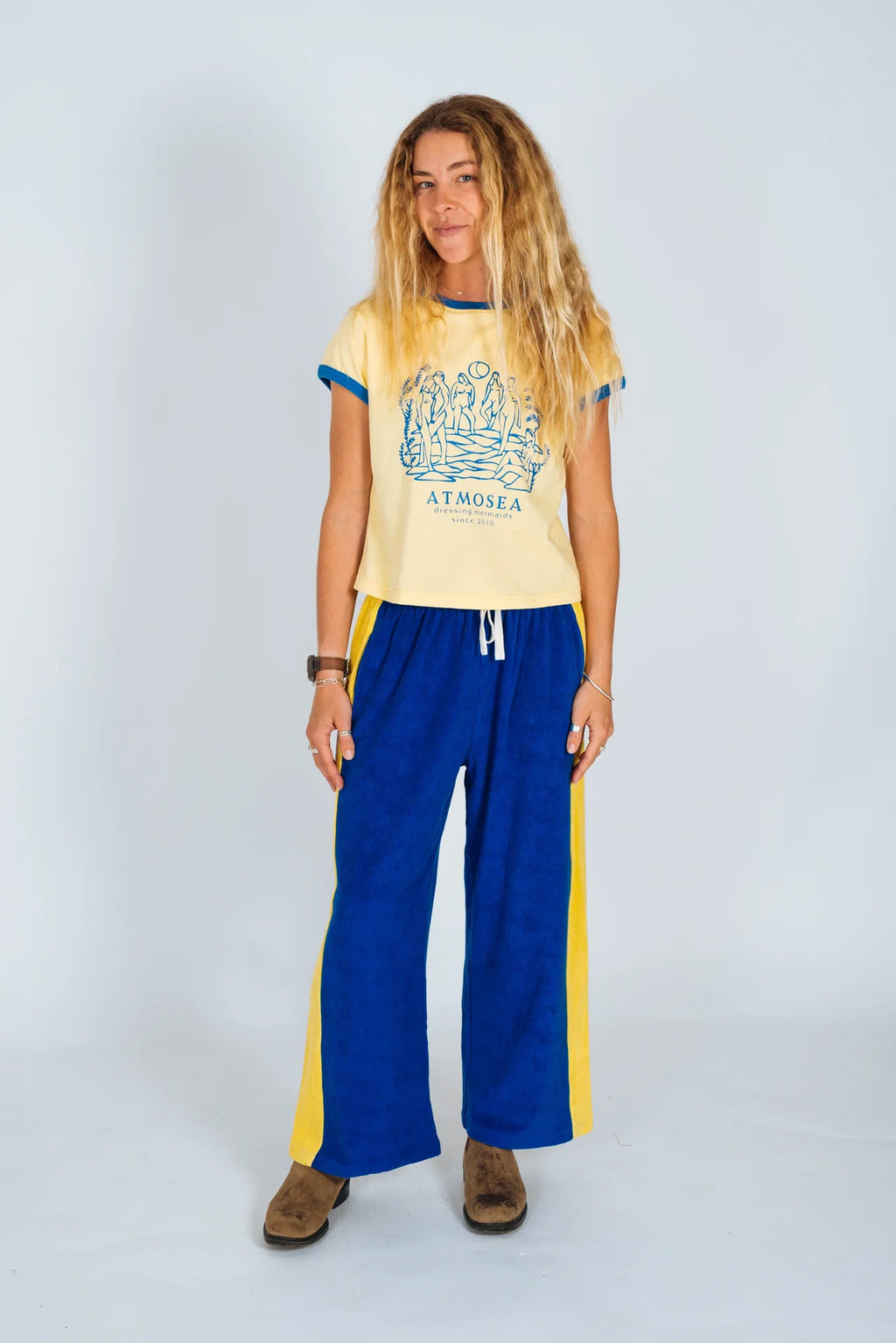 Dressing mermaids, by Filippa Edgehill Artist Cap Sleeve Tee by Atmosea
