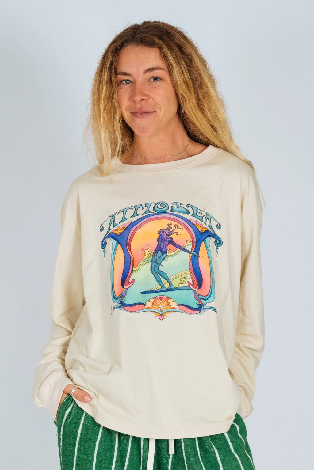 Saline Shrine by Angie Samblotte x Atmosea -Artist Oversized Longsleeve Tee by Atmosea