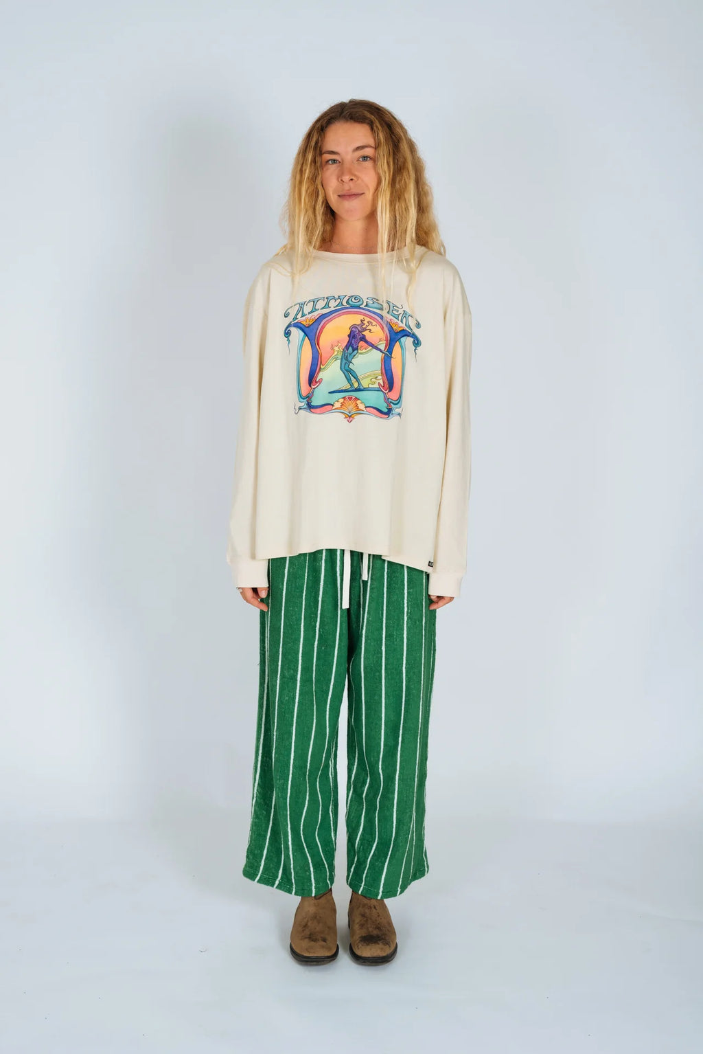 Saline Shrine by Angie Samblotte x Atmosea -Artist Oversized Longsleeve Tee by Atmosea