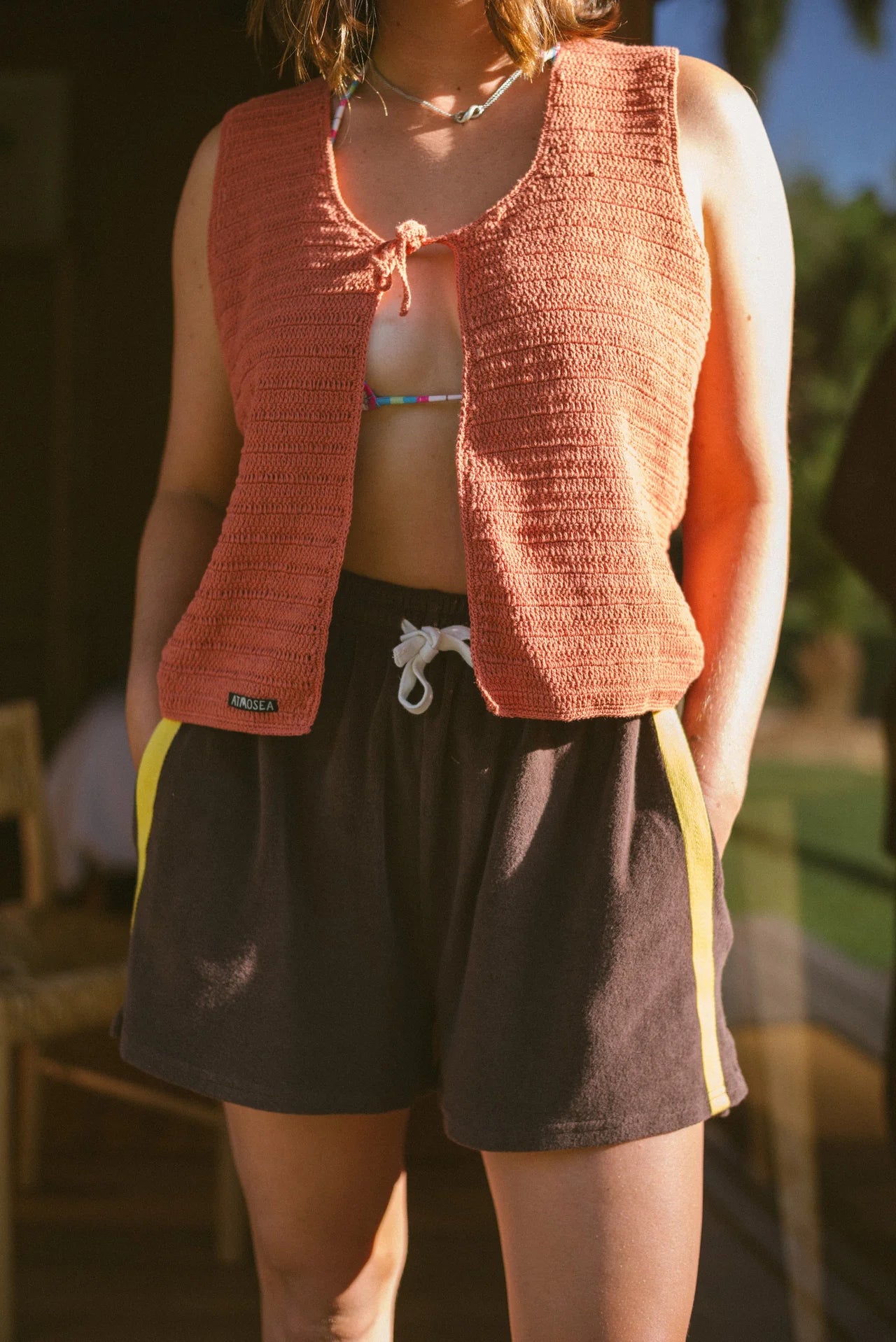 Terry Towelling Shorts in Chocolate Mango by Atmosea
